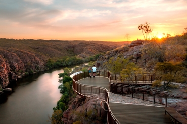 Couple overlooking Nitmiluk Gorge